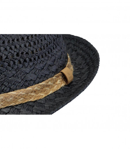 sombrero trilby paja azul sombrero trilby paja azul